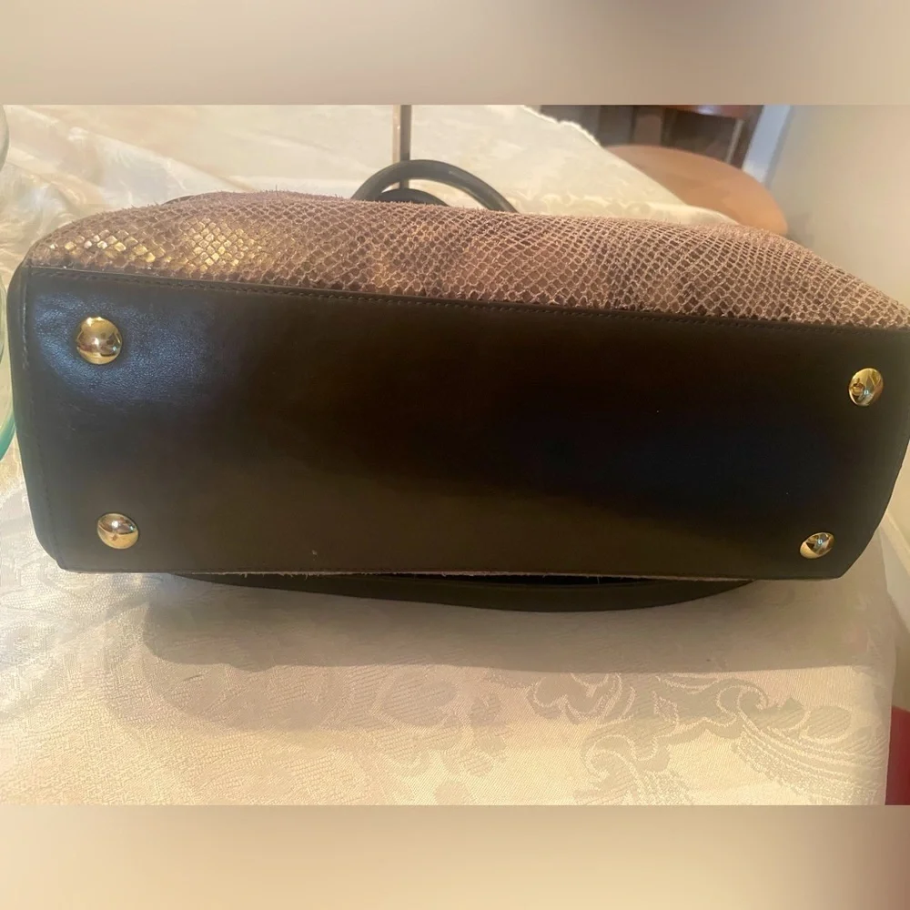 RARE - Coach Collette Two Way Python Graphite purse